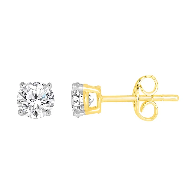 Fine Jewelry, Limited-Time Offers Available 9ct Yellow Gold 1/2 Carat Diamond Stud Earrings