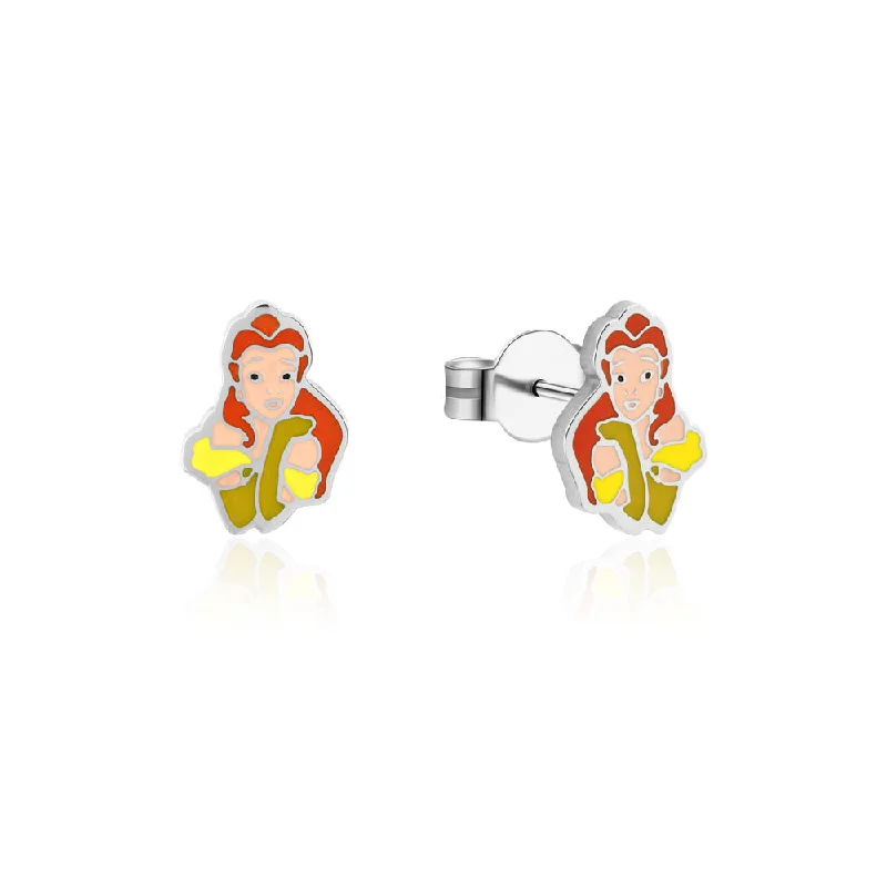 Personalized Engraved Jewelry For Meaningful Gifts Disney Beauty And The Beast Stainless Steel Princess Belle Stud Earrings