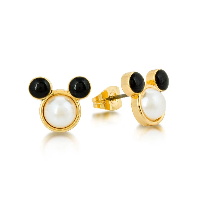 Once-A-Year Jewelry Deals – Shop Before They’Re Gone DISNEY Mickey Mouse Simulated Pearl and Black Crystal Stud Earrings