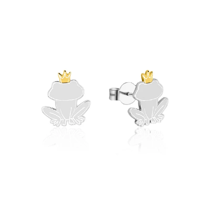 Upgrade Your Jewelry Collection For Less Disney Princess And The Frog Two Tone Rhodium Plated Prince Naveen Stud Earrings