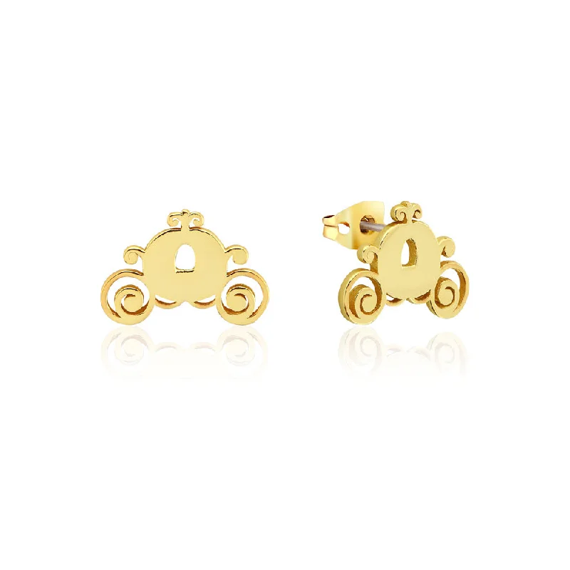 Stunning Statement Jewelry, Unbeatable Discounts Disney Princess Cinderella Gold Plated Pumpkin Carriage Stud Earrings