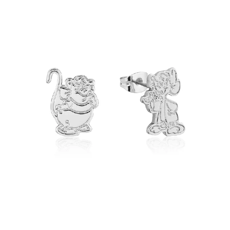 Get The Jewelry You Love At A Price You Love Disney Princess Cinderella White Gold Plated Jaq+Gus Mix Match Stud Earrings