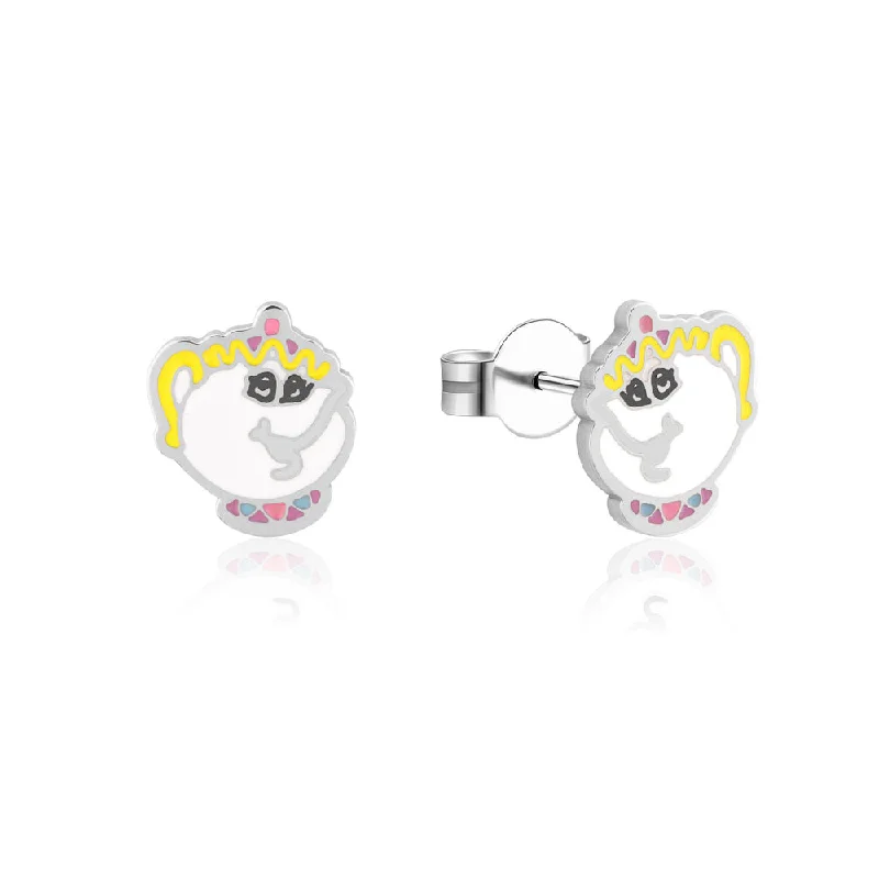 Final Call For Exquisite Jewelry At Reduced Rates Disney Stainless Steel Beauty And The Beast Mrs Potts Stud Earrings