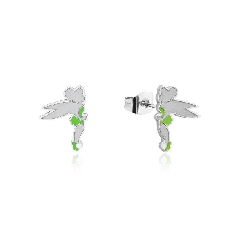 Affordable Gold-Plated Jewelry For Modern Fashion Disney Stainless Steel Tinkerbell stud Earrings