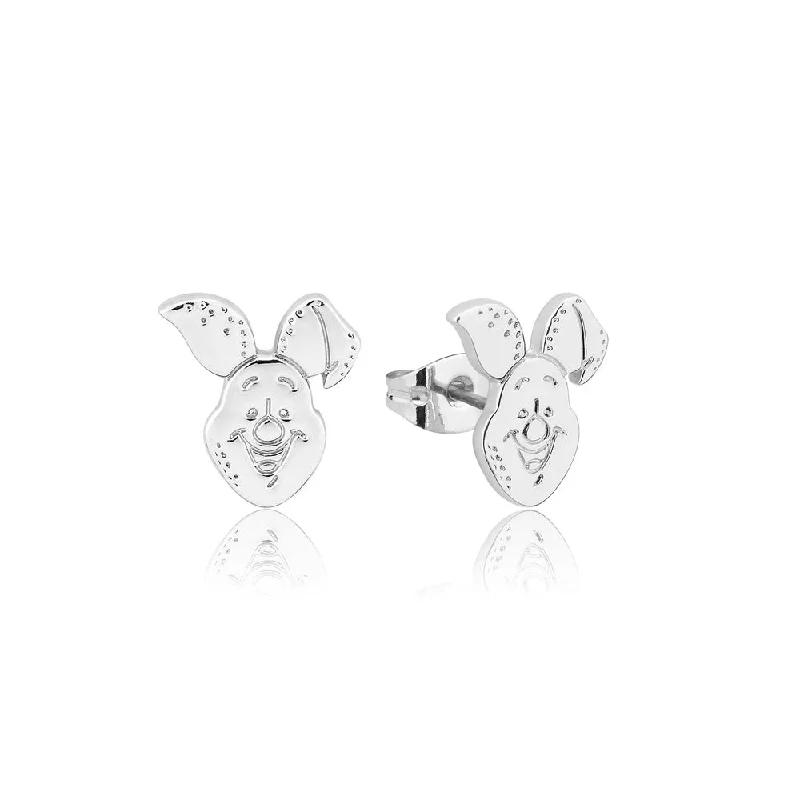 Shop Handcrafted Jewelry At Special Promotional Rates Disney White Gold Plated Winnie The Pooh Piglet 10mm Stud Earrings