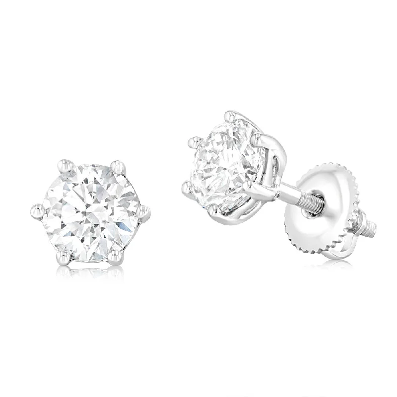 High-End Sparkle, Low-End Prices – Jewelry Sale Live Luminesce Lab Grown 2 Carat Diamond Stud earrings in 9ct White Gold