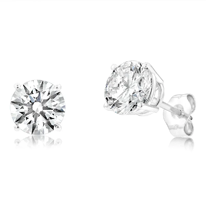 Buy More, Save More – Special Jewelry Discounts Luminesce Lab Grown Diamond 2 Carat Solitaire Stud Earrings in 14ct White Gold