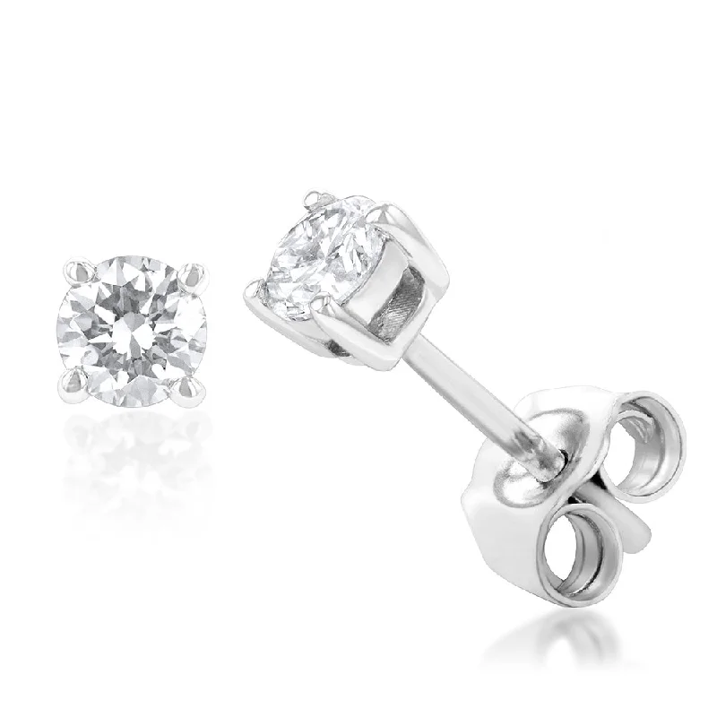 Limited-Stock Jewelry Sale – Shop Before It's Gone Luminesce Lab Grown Diamond Solitiaire Classic 1/3 Carat Stud Earrings 9ct White Gold