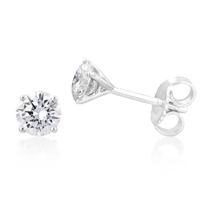 Big Discounts On Elegant Jewelry Collections Luminesce Lab Grown Diamond TW=70-74PT Solitaire Stud Earrings in 14ct White Gold