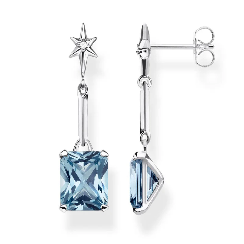 Get Ready To Sparkle – Special Jewelry Discounts Sterling Silver Thomas Sabo Magic Stone Aqua Drop Stud Earrings