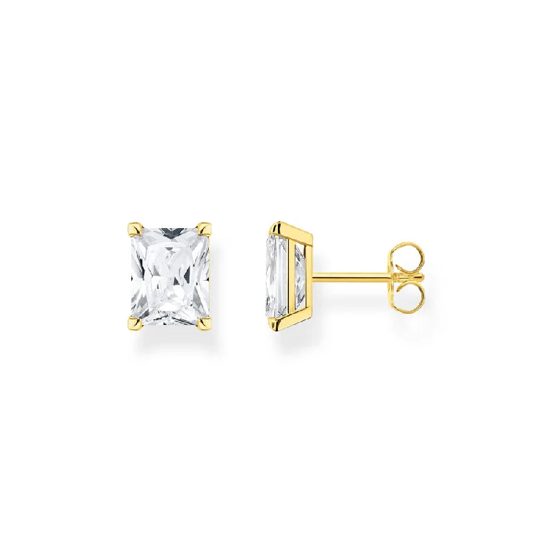 Once-A-Year Jewelry Sale – Grab Your Favorites Now Thomas Sabo Sterling Silver Gold Plated Heritage CZ Stud Earrings