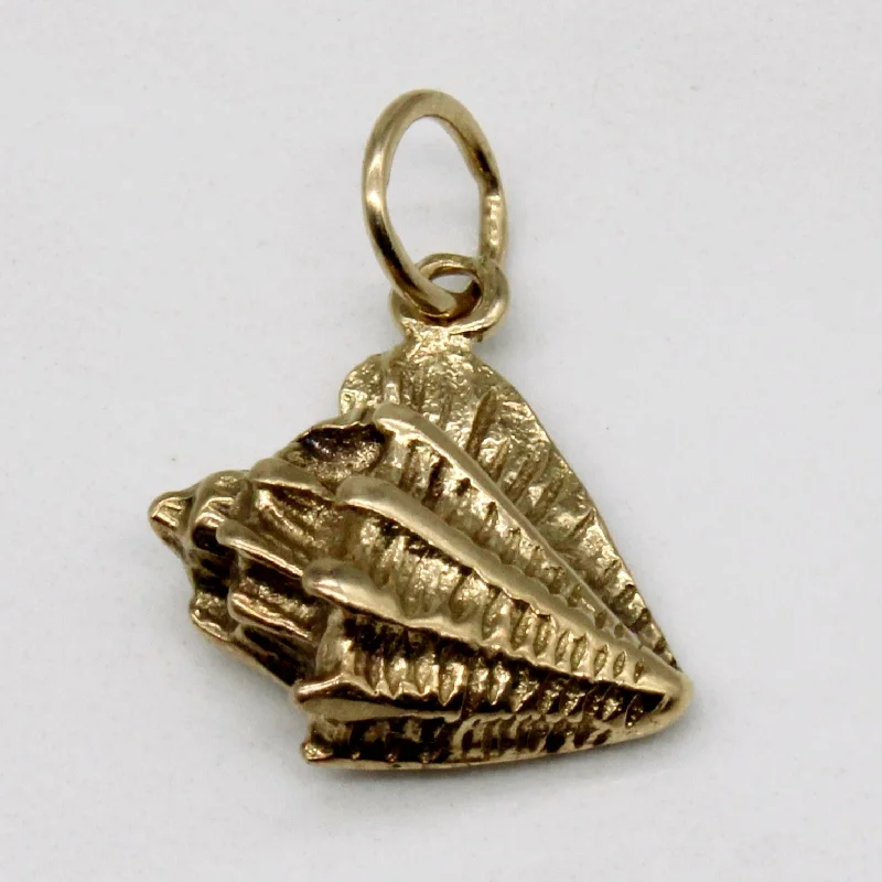 10k Yellow Gold Conch Shell Charm