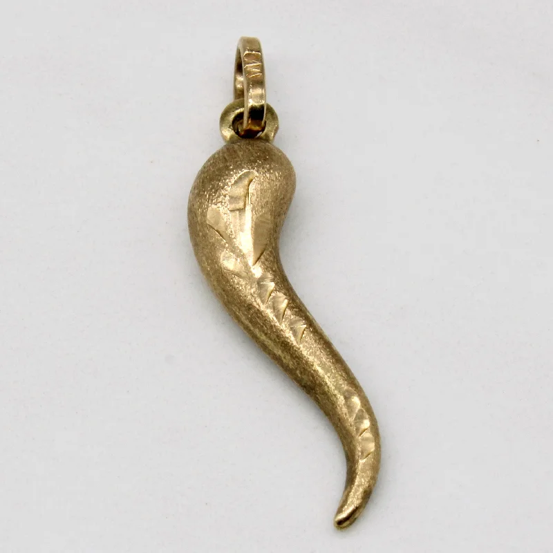 10k Yellow Gold Cornicello Pendant