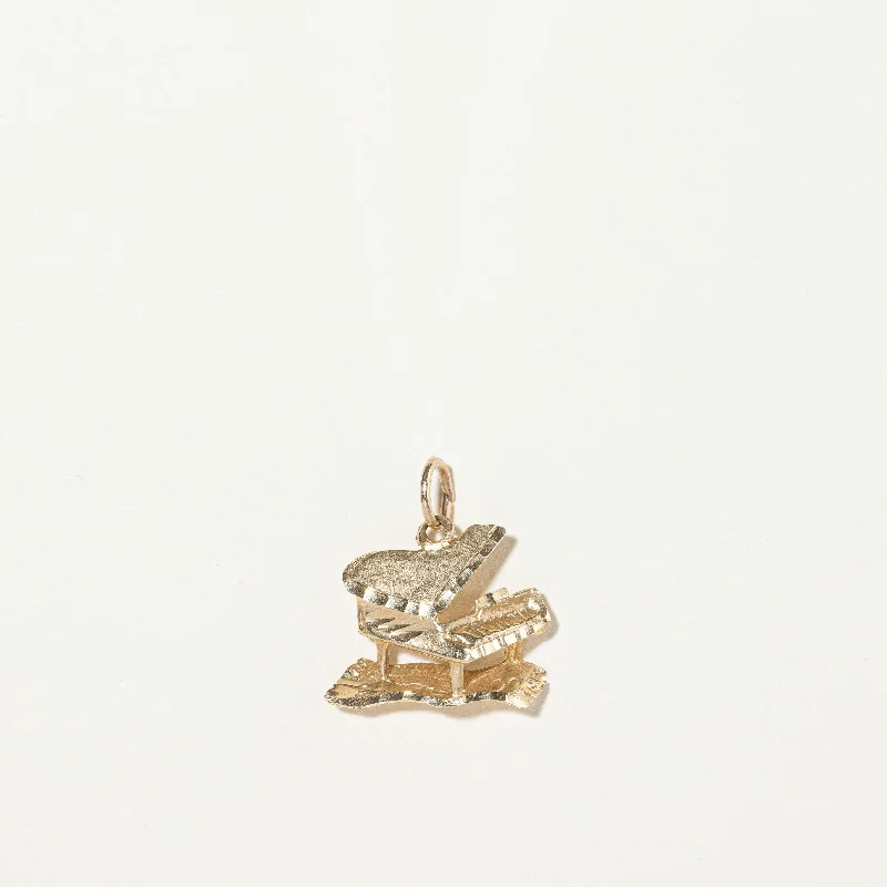 10k Yellow Gold Piano Charm