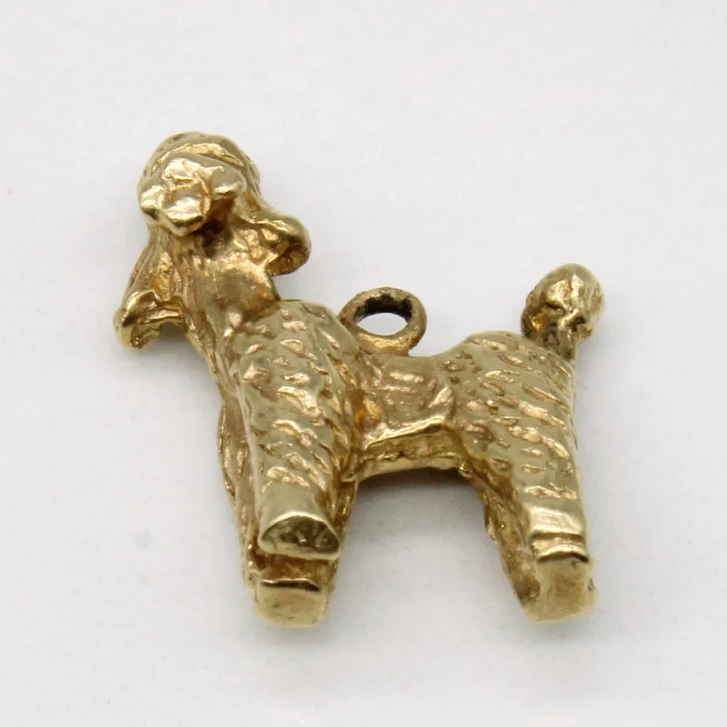 10k Yellow Gold Poodle Charm