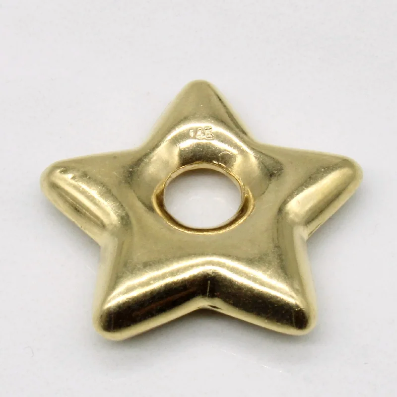 14k Yellow Gold Star Charm