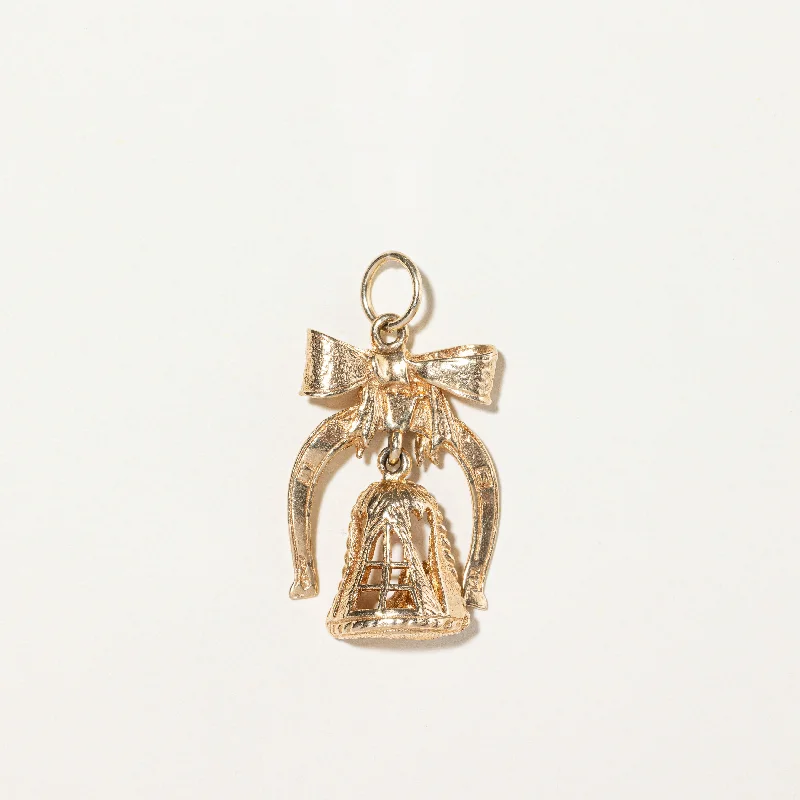 14k Yellow Gold Wedding Bell Charm