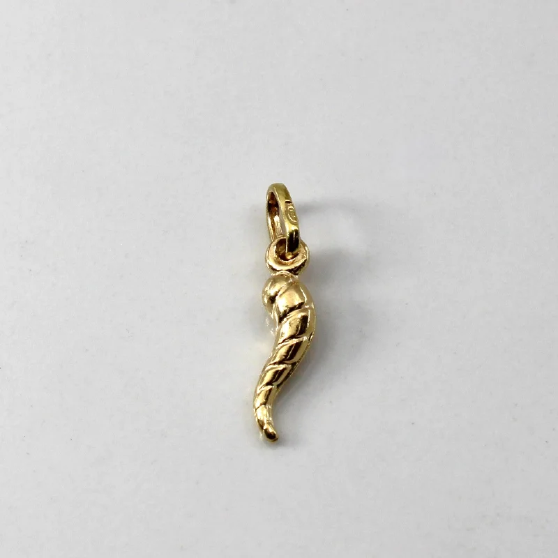 18k Yellow Gold Cornicello Pendant