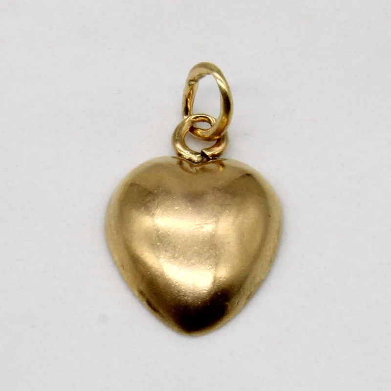 18k Yellow Gold Heart Charm