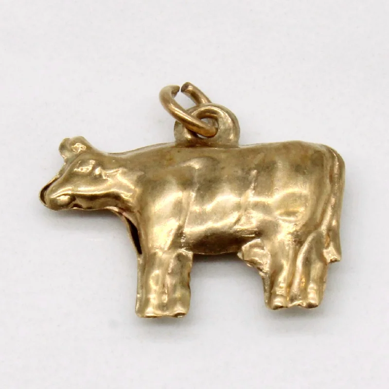 9k Yellow Gold Cow Charm