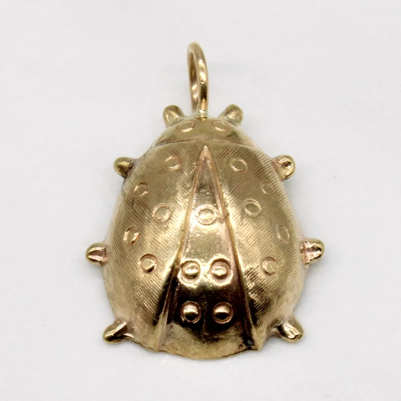 9k Yellow Gold Ladybug Charm