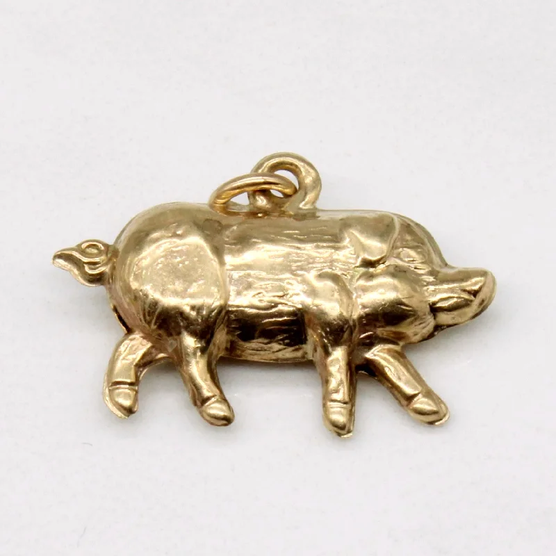 9k Yellow Gold Pig Charm