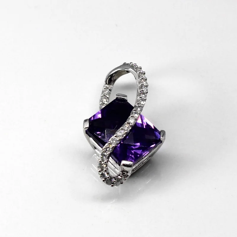 Amethyst and Diamond Pendant | 5.80ct | 0.22ctw |