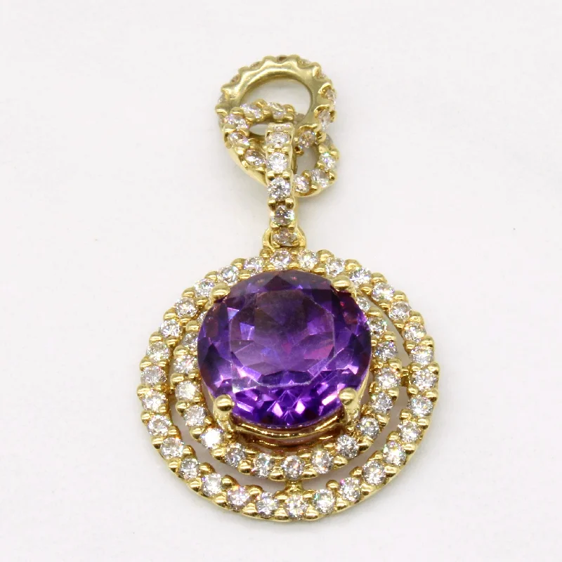 Amethyst & Diamond Pendant | 2.50ct, 0.83ctw |