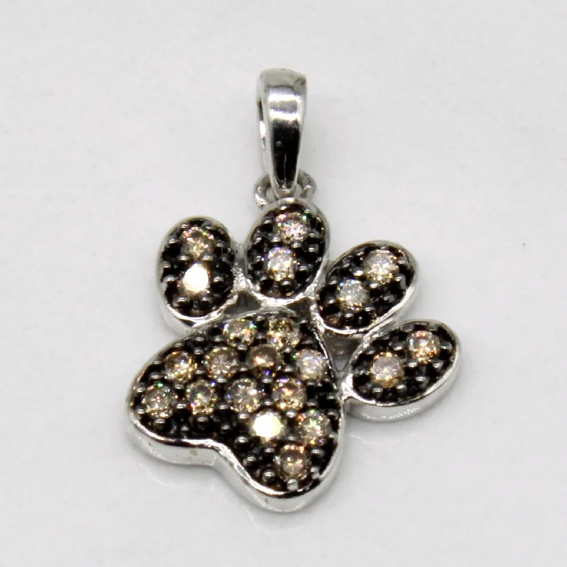 Brown Diamond Paw Pendant | 0.10ctw |