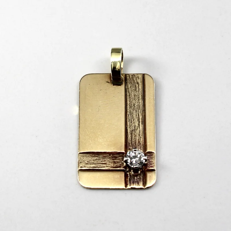 Diamond Signet Pendant | 0.18ct |