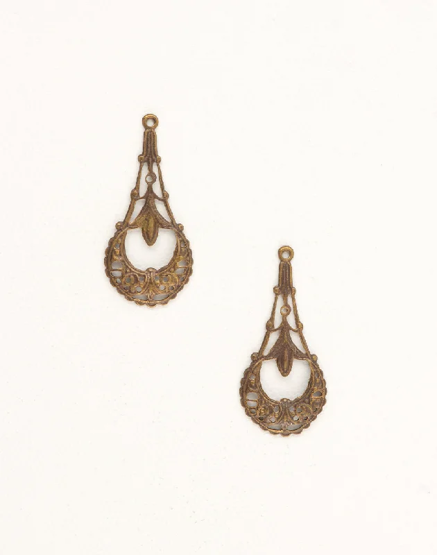 Elegant Chandelier, 35x16mm, (2pcs)