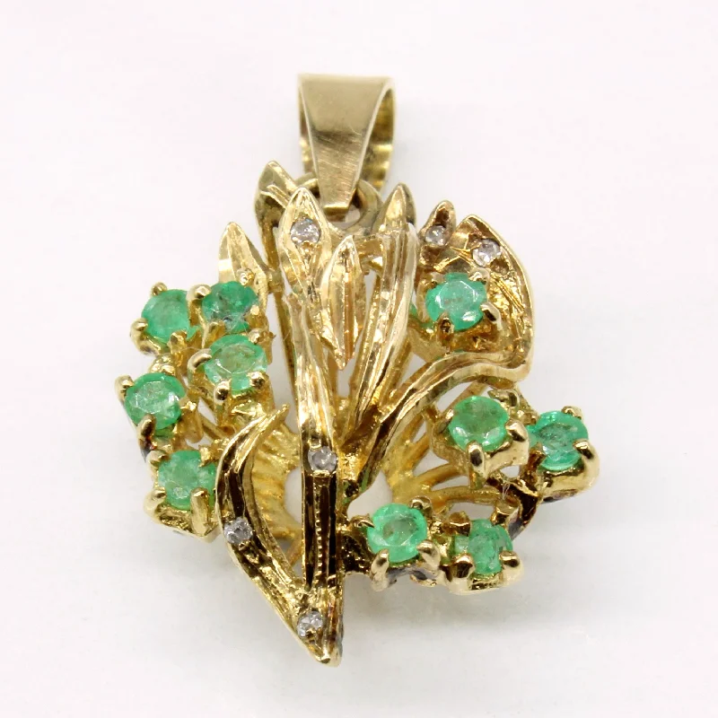 Emerald & Diamond Pendant | 0.65ctw, 0.02ctw |