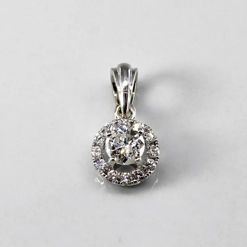 Halo Style Diamond Pendant | 0.37ctw |