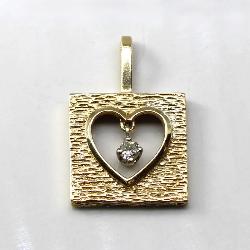 Hanging Diamond Heart Pendant | 0.07ct |