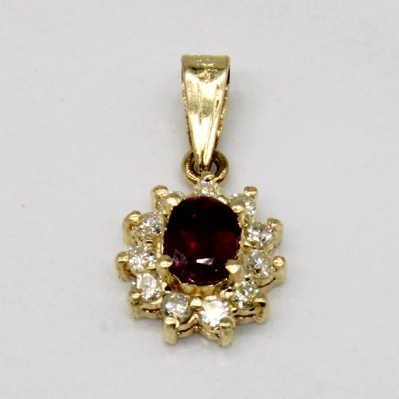 Ruby & Diamond Pendant | 0.26ct, 0.095ctw |