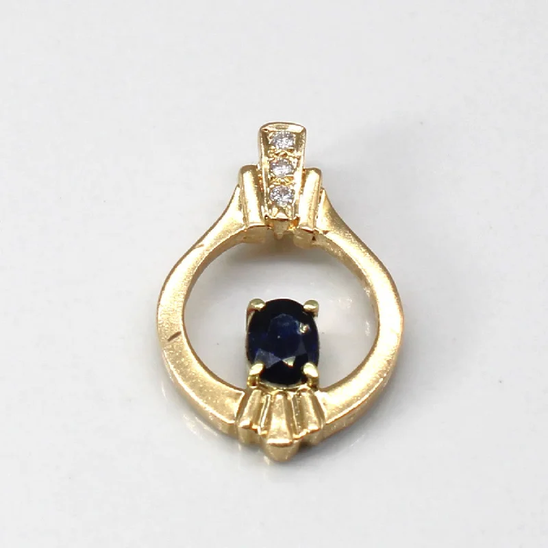 Sapphire & Diamond Pendant | 0.30ct | 0.02ctw |