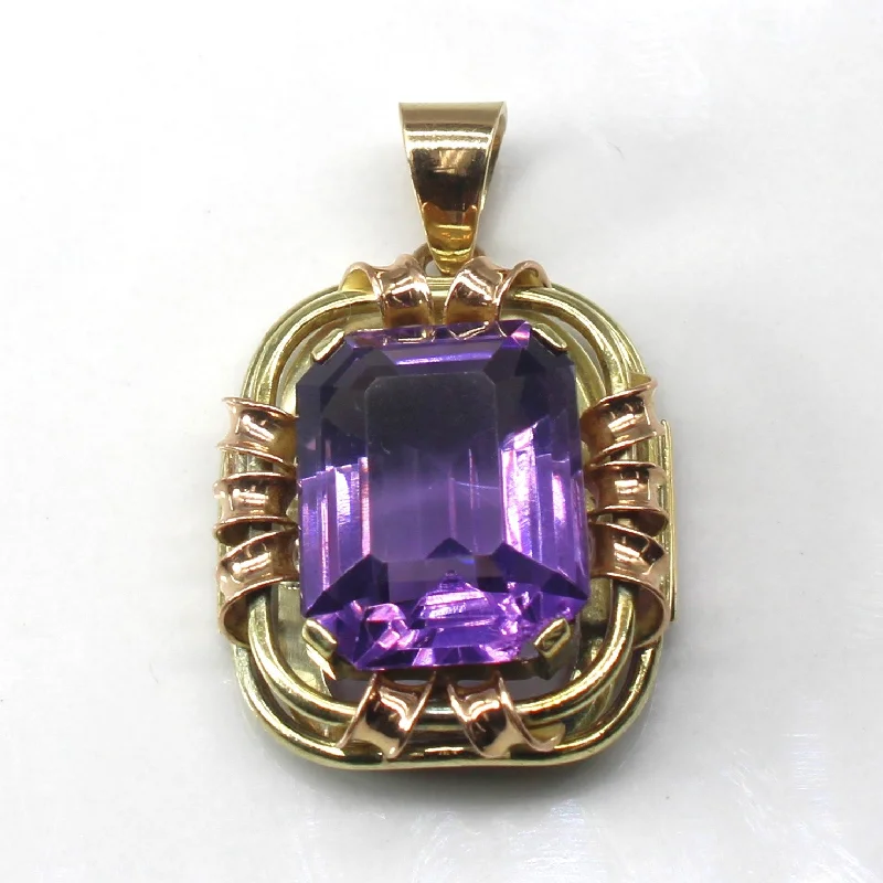 Solitaire Amethyst Pendant