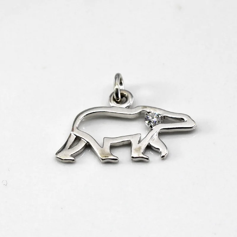 Solitaire Diamond Bear Pendant | 0.06ct |