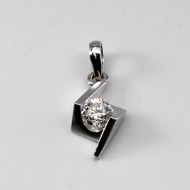 Tension Set Diamond Pendant | 0.30ct |