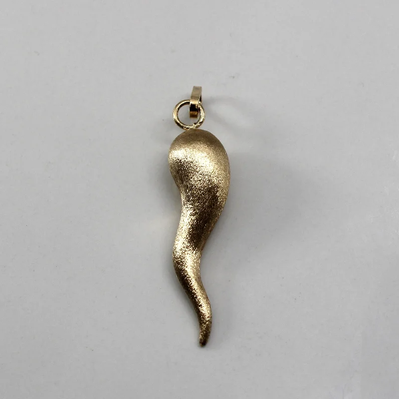 Yellow Gold Cornicello Pendant