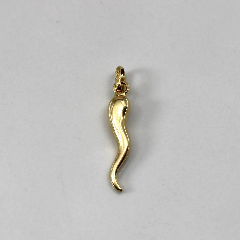 Yellow Gold Cornicello Pendant