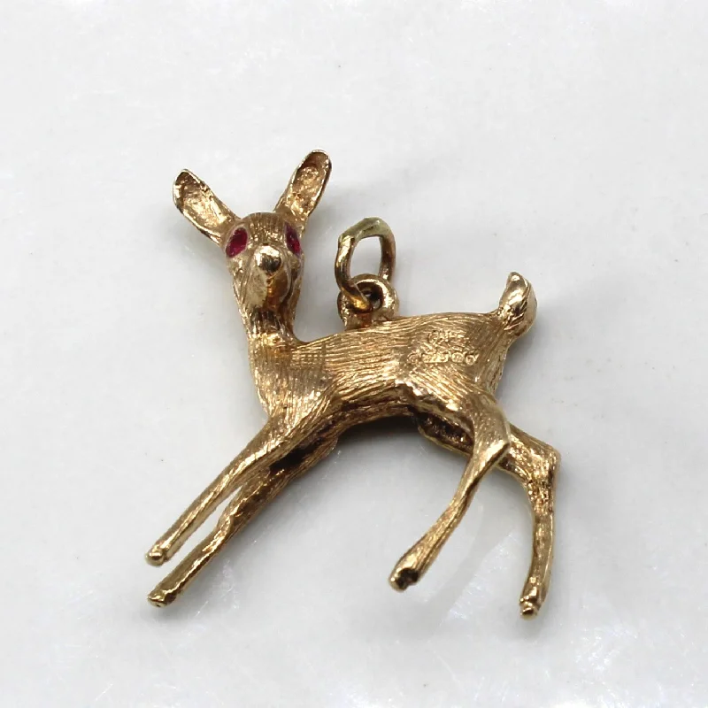 1967 London 10k Gold Deer Pendant