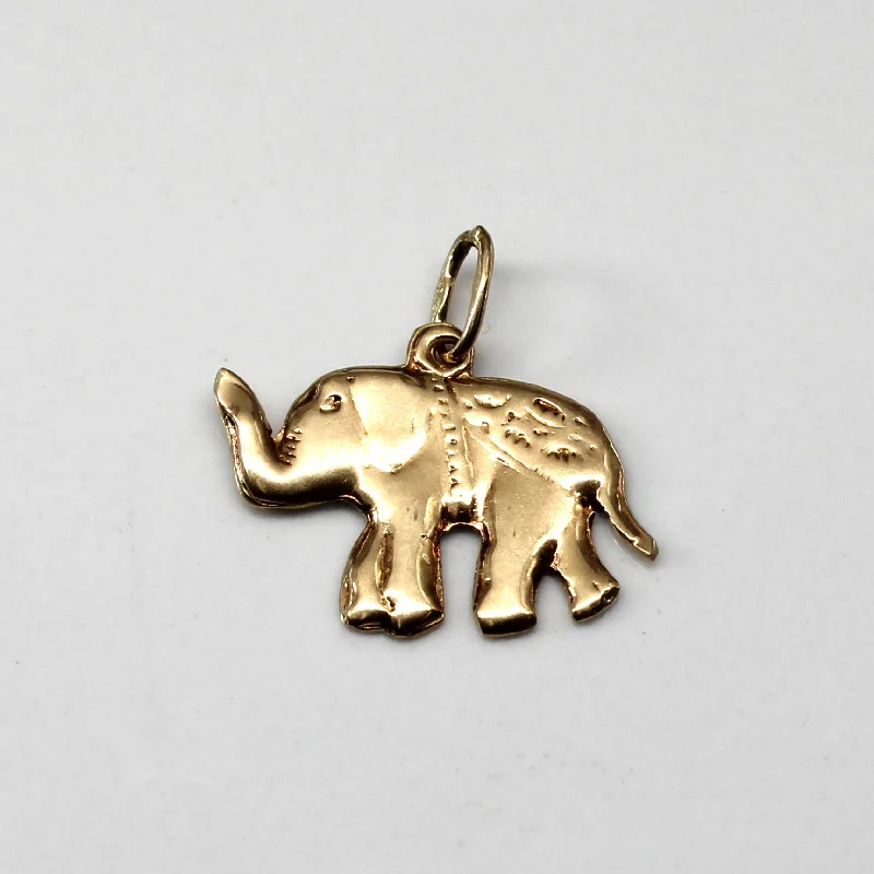 Yellow Gold Elephant Pendant