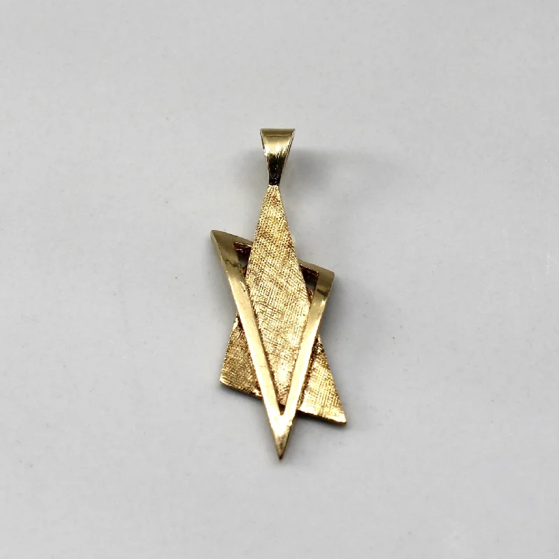 Yellow Gold Textured Pendant